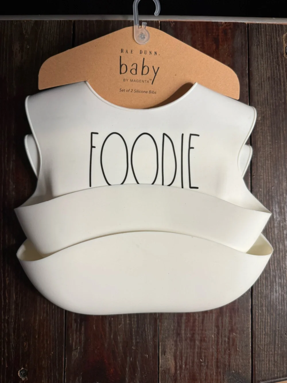 Rae Dunn Silicone Bibs - Set of 2